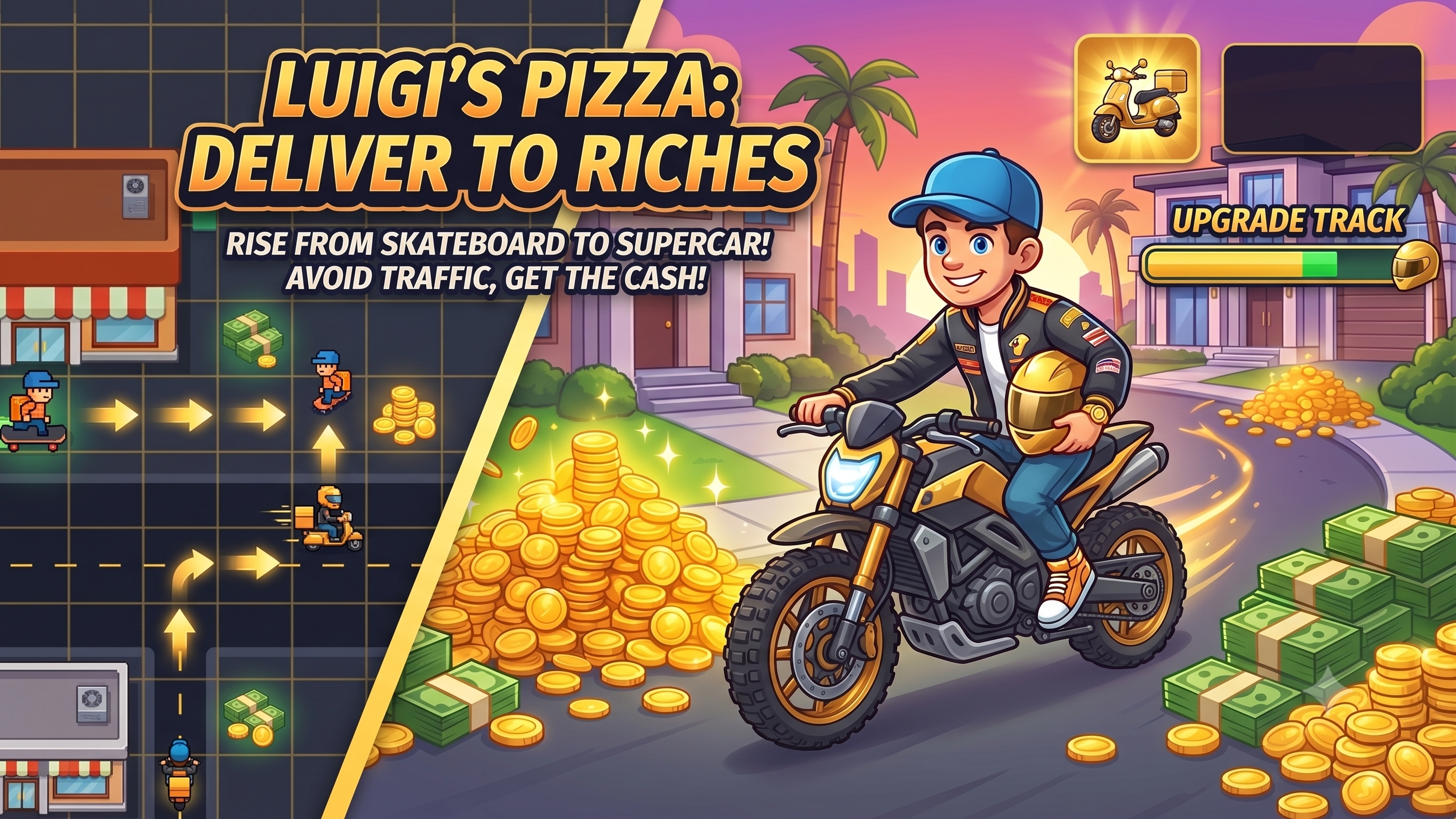 Pizza Delivery Boy Game Artwork